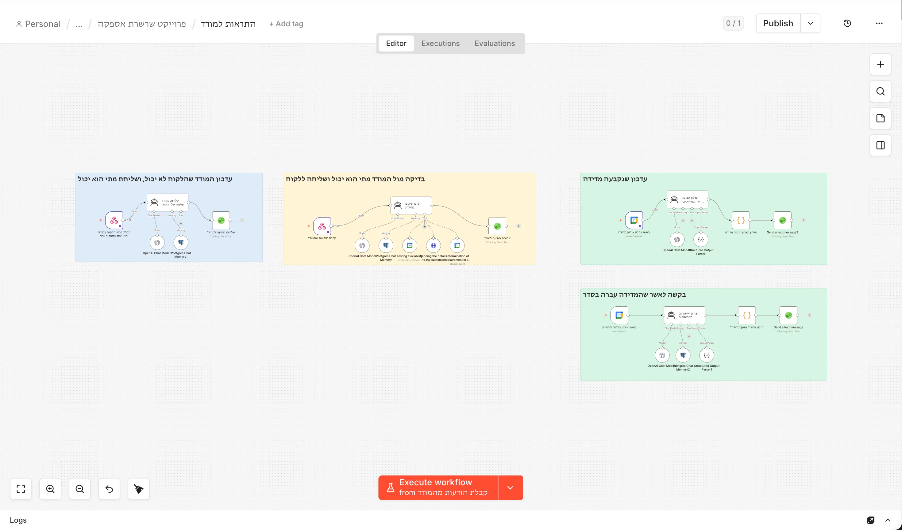 n8n flow: automatic alerts to the surveyor